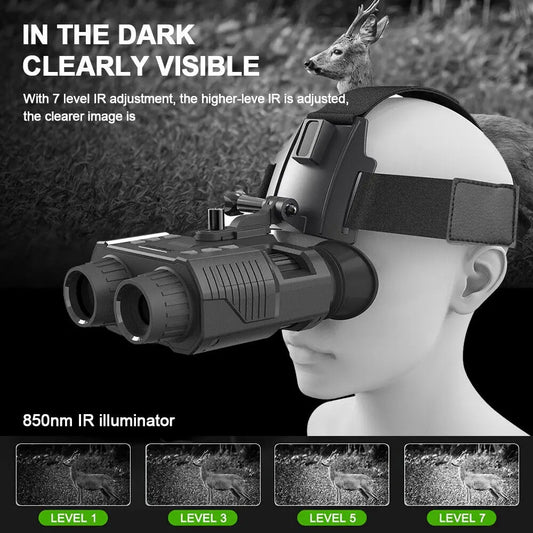 Night Vision Binoculars for Helmet Head Mounted 4 Color Image 200m Range Darkness Naked-eye 3D Display Night Vision Goggles